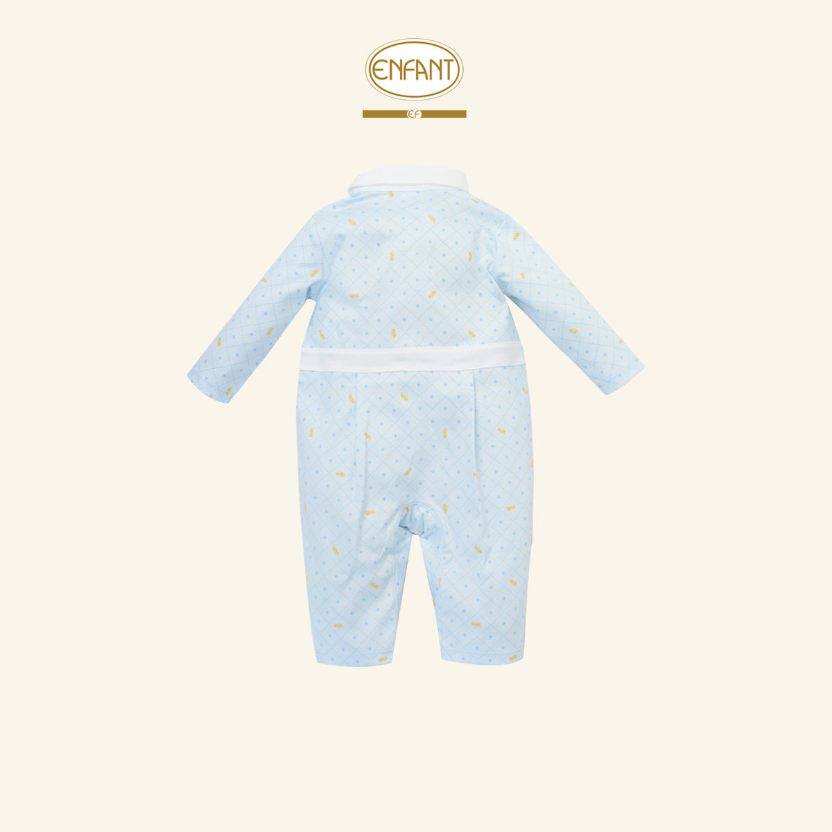 ENFANT ชุดบอดี้สูท ลายน่ารัก 0-6เดือน ฟ้า  EF8EX4