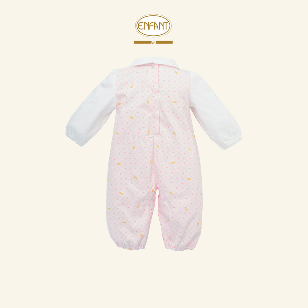ENFANT ชุดบอดี้สูท ลายน่ารัก ลูกสาว 0-6เดือน ชมพู EF8EX6