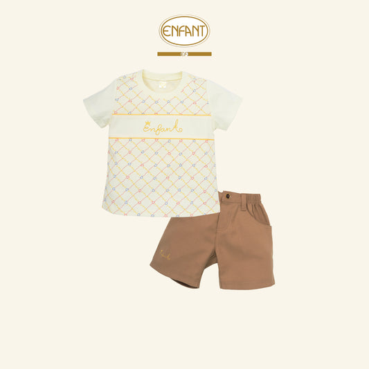 ENFANT ชุดเสื้อและกางเกงขาสั้นเด็กชาย (Boy Set) EF1EP0