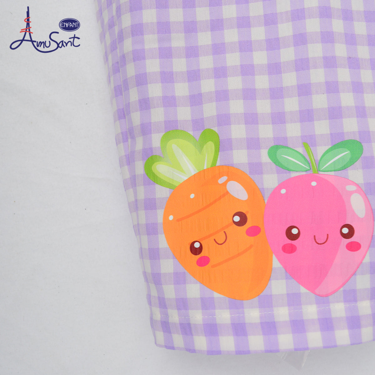 Amusant เซ็ตเสื้อ + กางเกง ชุดเด็กหญิงลายกระต่ายและแครอทสุดคิ้วท์ EH1G80