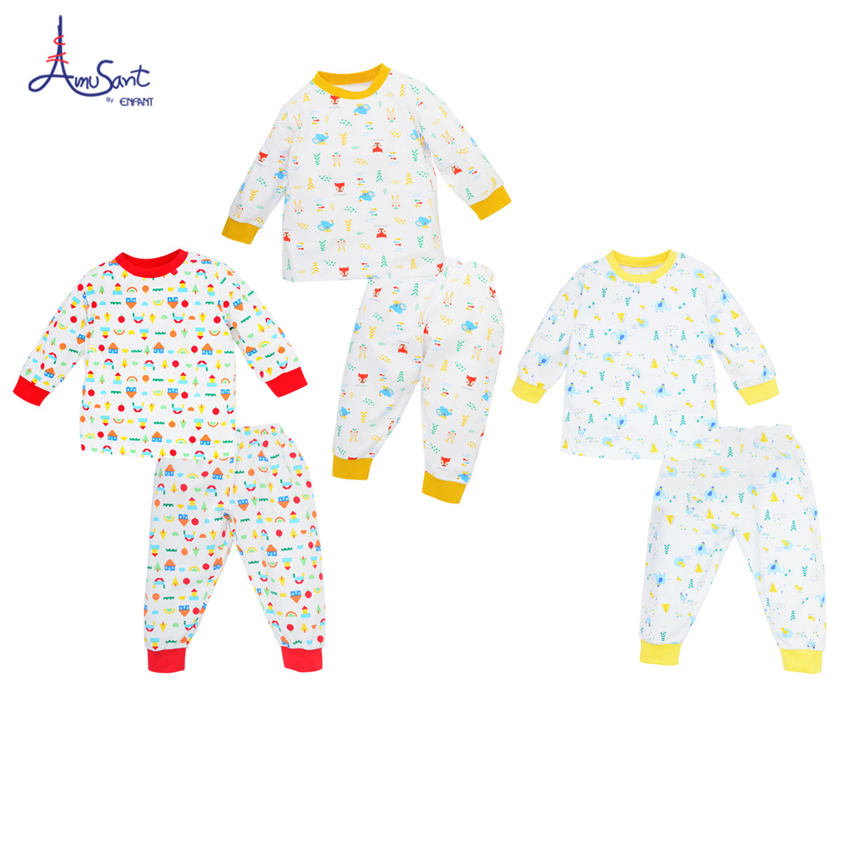 Amusant ชุดนอนเด็กเล็ก สำหรับ 2 ขวบ - 8 ขวบ EH1K33