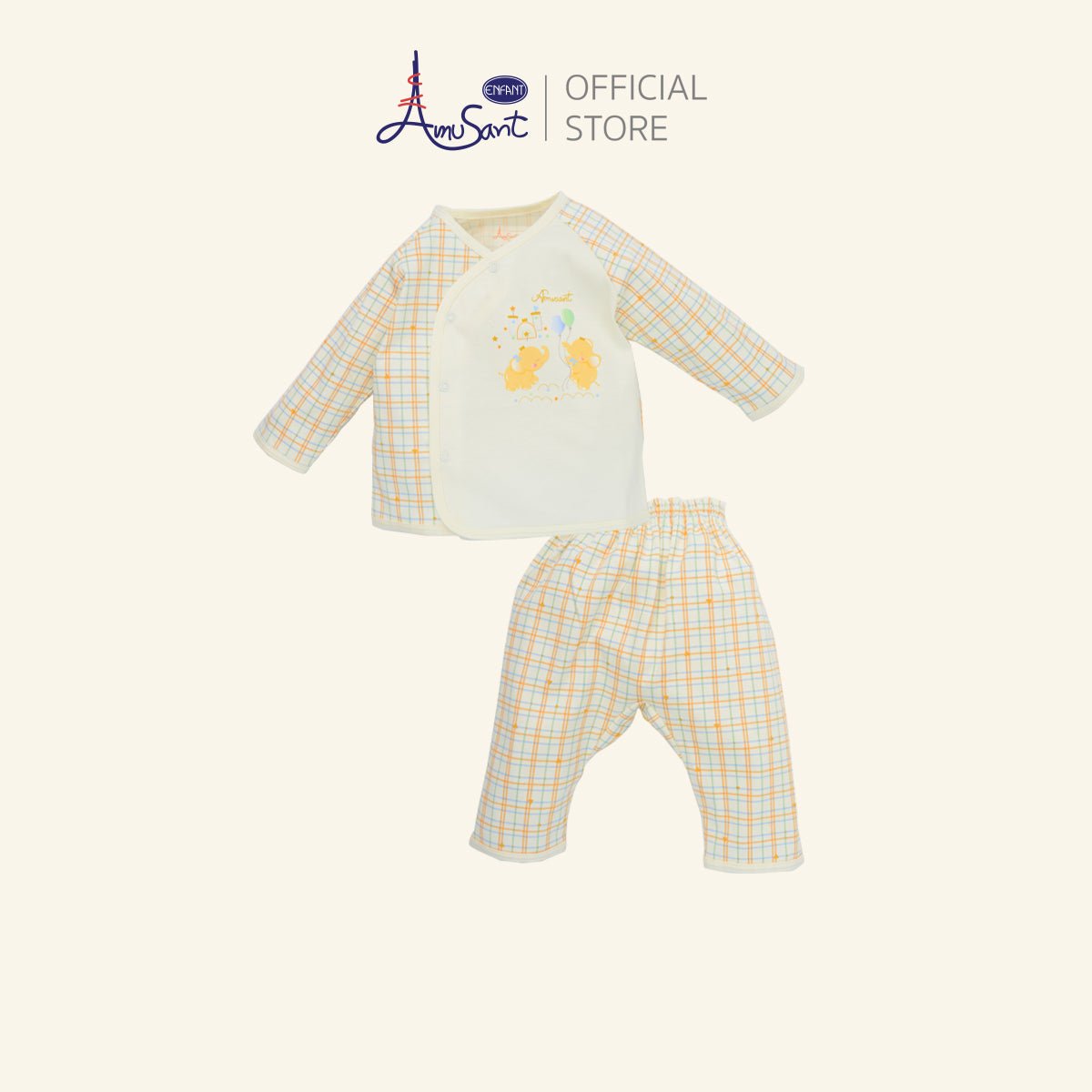 Amusant Gold ชุดเสื้อผ้าเด็กอ่อน สำหรับ แรกเกิด- 1 ขวบ EH1K87