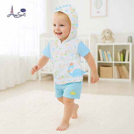 AMUSANT ชุดเด็กชายมีฮู้ด ไดโนเสาร์6เดือน-8ขวบ  รุ่นEH1K92