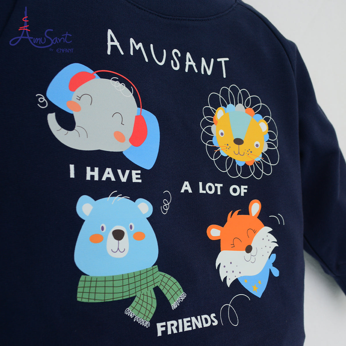 Amusant by Enfant (เสื้อแขนยาว + กางเกงขายาวกระเป๋าแปะ) EH1N50