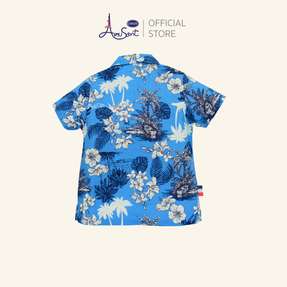 Amusant เสื้อฮาวายแฟมิลี่ พ่อ-แม่-ลูก (ฟ้าน้ำทะเล) EK9J25&EH2N70