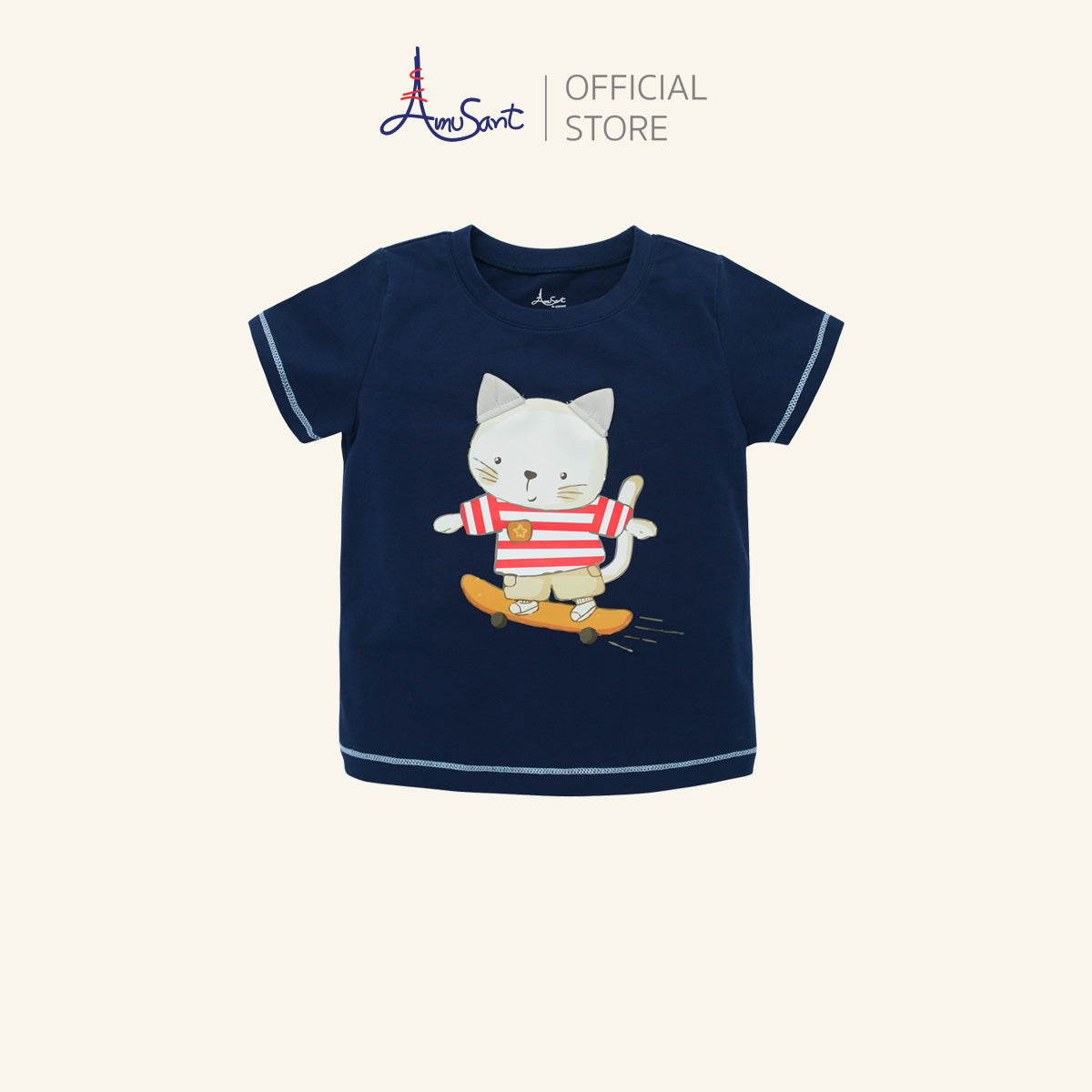 Amusant ชุดเสื้อผ้าเด็กชาย ผ้ายืด Cotton Spandex สำหรับ 6 เดือน - 6 ปี EH1S20
