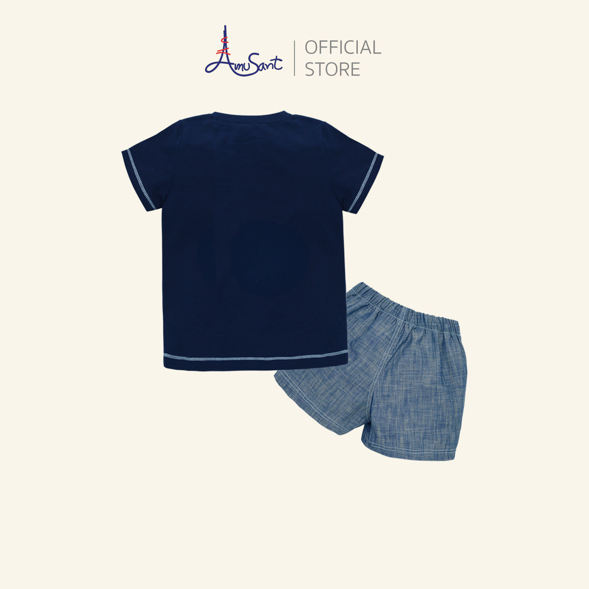 Amusant ชุดเสื้อผ้าเด็กชาย ผ้ายืด Cotton Spandex สำหรับ 6 เดือน - 6 ปี EH1S20