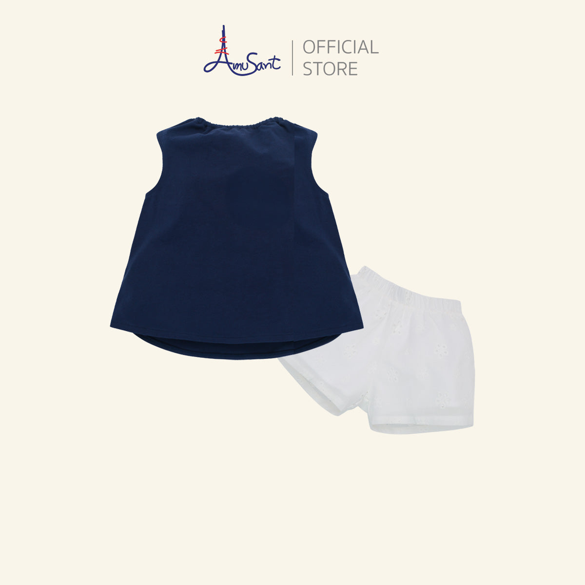 Amusant ชุดเสื้อผ้าเด็กหญิง ผ้ายืด Cotton Spandex สำหรับ 1 - 8 ปี  EH1S21