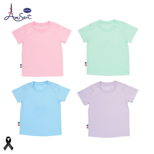 AMUSANT เสื้อยืด 4สี พาสเทล เด็ก6เดือน-8ขวบ EH2K21