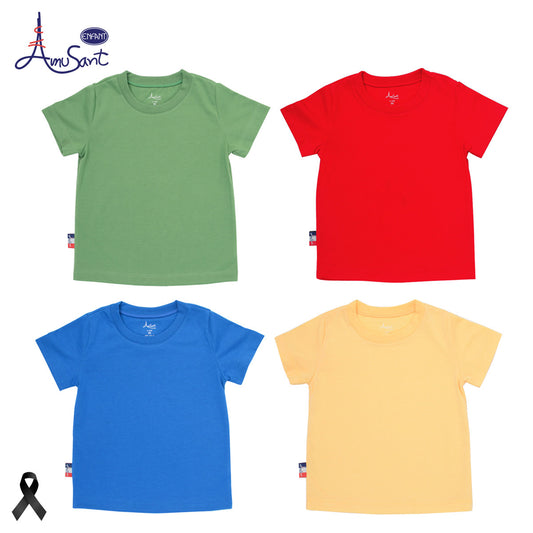 AMUSANT เสื้อยืด 4สี  โทนเข้ม เด็ก6เดือน-8ขวบ EH2K21