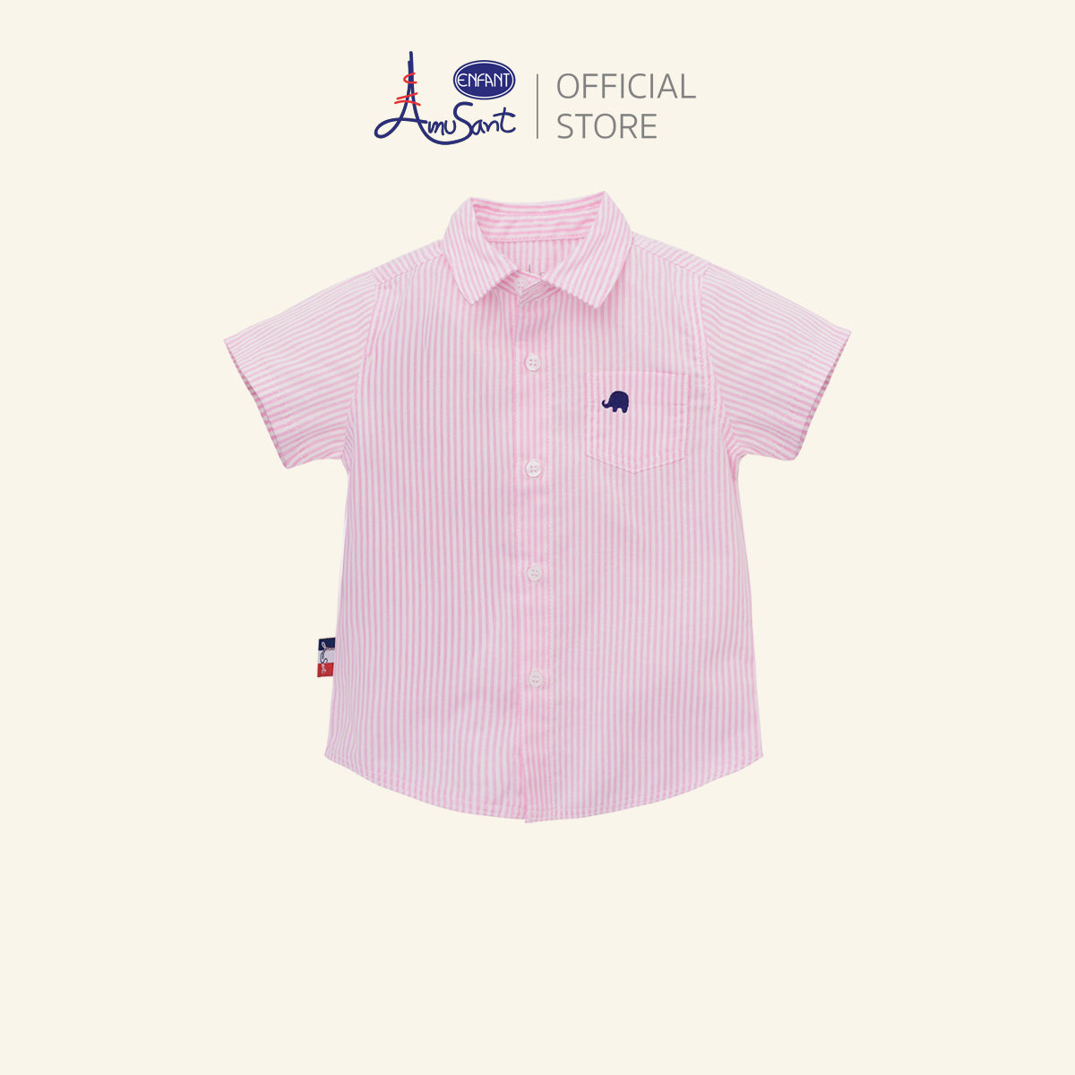 Amusantเสื้ออ๊อกซ์ฟอร์ดทอลาย 6เดือน-8ปี EH2K72