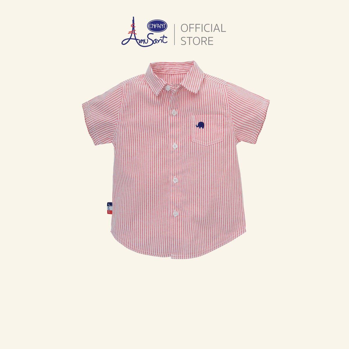 Amusantเสื้ออ๊อกซ์ฟอร์ดทอลาย 6เดือน-8ปี EH2K72