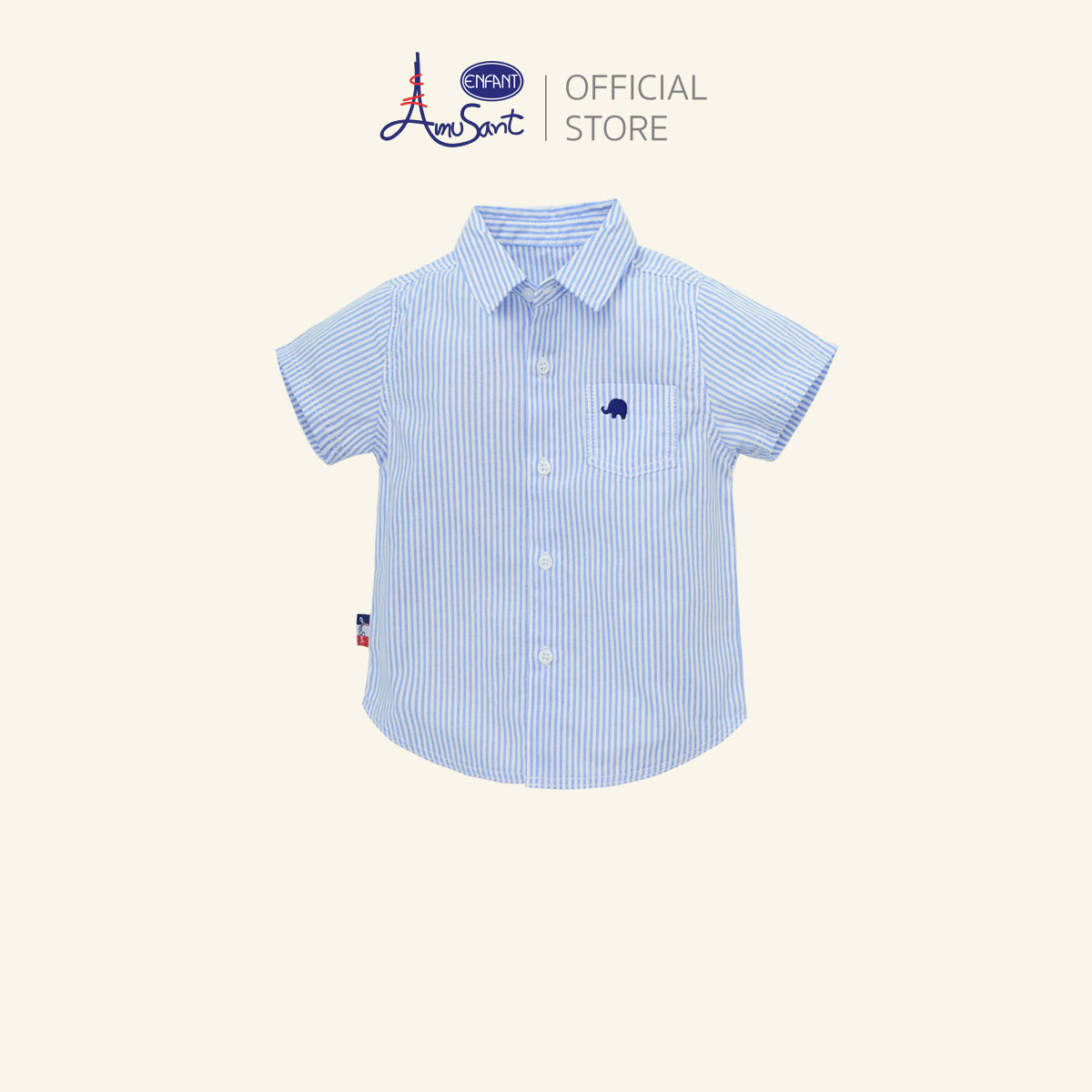 Amusantเสื้ออ๊อกซ์ฟอร์ดทอลาย 6เดือน-8ปี EH2K72