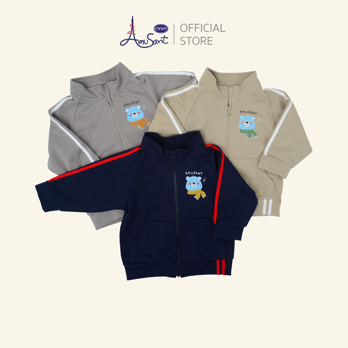 Amusant by Enfant เสื้อแจ็คเก็ตเด็ก  (มีซิปหน้า) EH2N52