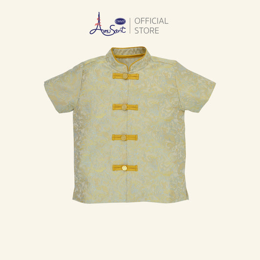 AMUSANT เสื้อคอจีน  6เดือน-10ปี เหลือง EH2N62