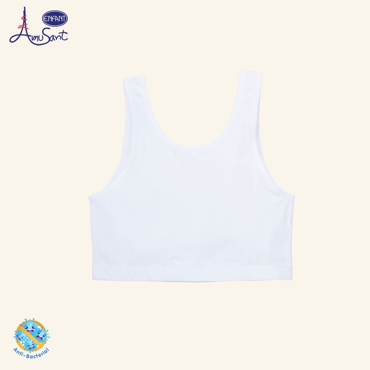 Amusant เสื้อบังทรงสั้นเด็กผู้หญิง 1 แพ็ค บรรจุ 1 ตัว ผ้ายืด Cotton Spandex EH2R80
