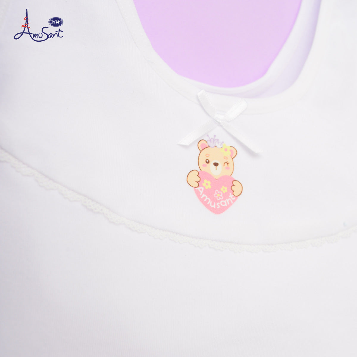 Amusant เสื้อบังทรงสั้นเด็กผู้หญิง 1 แพ็ค บรรจุ 1 ตัว ผ้ายืด Cotton Spandex EH2R80