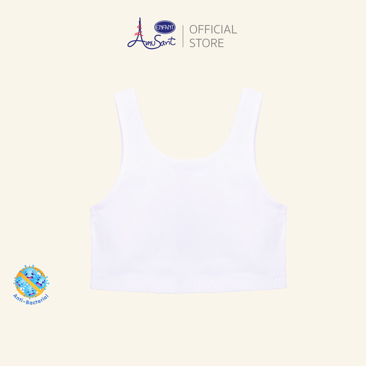 Amusant เสื้อบังทรงสั้นผ้ายืดCotton Spandex สำหรับน้อง 4 - 12 ปี EH2R81