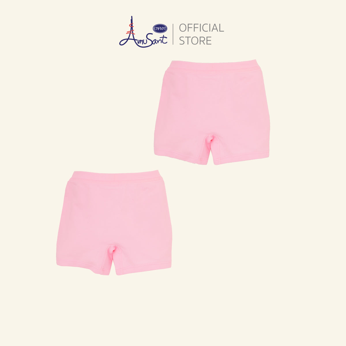 AMUSANT กางเกงบ็อกเซอร์สีชมพู ผึ้ง-แมวน้อย EH3L73-EH3P71