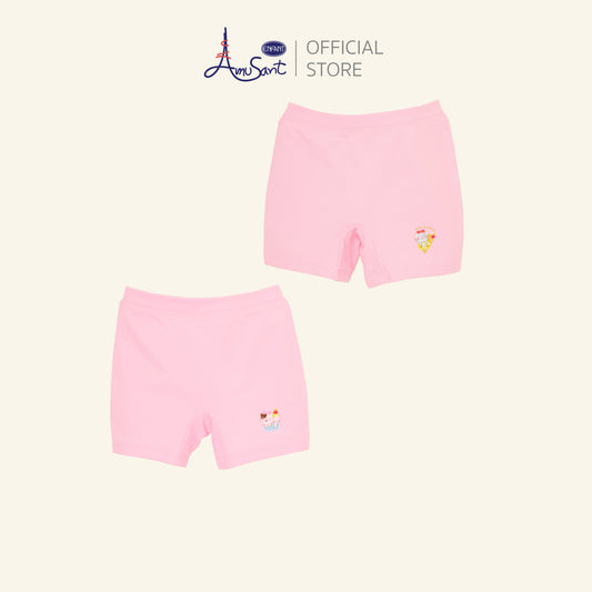AMUSANT กางเกงบ็อกเซอร์สีชมพู แมวน้อยสำหรับ 4- 12 ปี  EH3P71