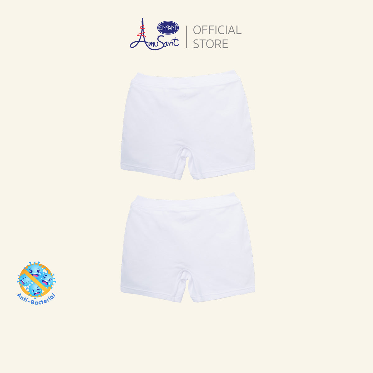 Amusant กางเกงบ๊อกเซอร์เด็กหญิง แอนตี้แบคทีเรีย แพ็ค 2 ตัว EH3R70,EH3R72