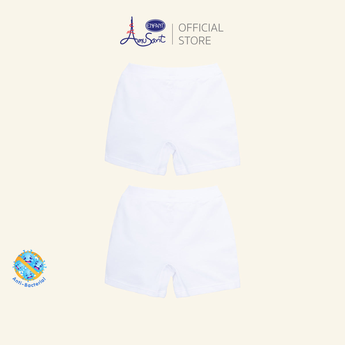 Amusant กางเกงบ๊อกเซอร์เด็กหญิง แอนตี้แบคทีเรีย แพ็ค 2 ตัว EH3R70,EH3R72