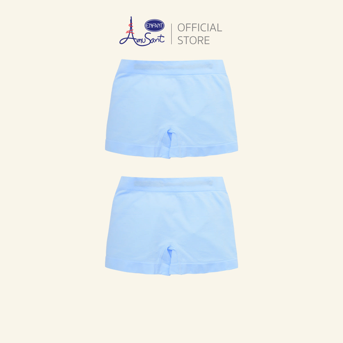 AMUSANT กางเกงบ็อกเซอร์ รุ่นซีมเลท สีฟ้า (Seamless) 1 แพ็ค 2 ตัวEH3R92 EH3R94