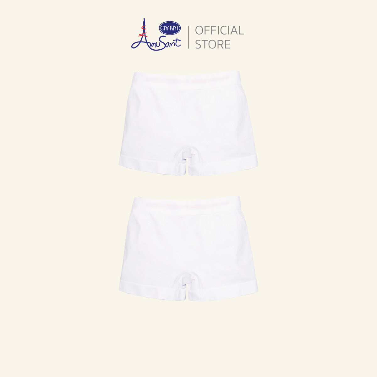 Amusant by Enfant กางเกงในขาสั้นเด็กหญิง 1 แพ็ก 2 ตัว ลายเจ้าหญิง/ลายขอบเอว 4-12 ปี EH3R96+EH3R98