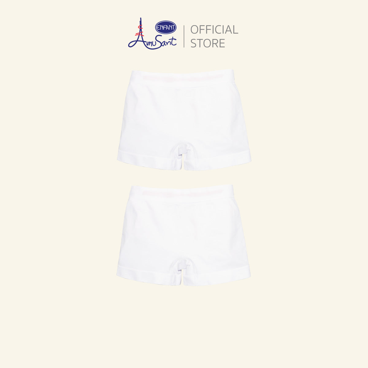 Amusant by Enfant กางเกงในขาสั้นเด็กหญิง 1 แพ็ก 2 ตัว ลายเจ้าหญิง/ลายขอบเอว 4-12 ปี EH3R96+EH3R98