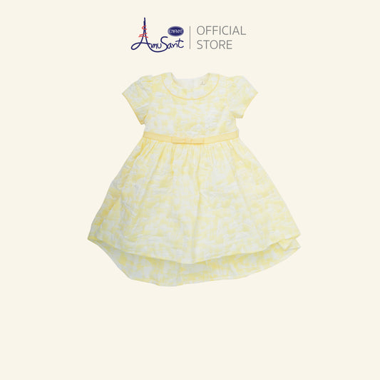AMUSANT ชุดเดรส หน้าสั้นหลังยาว สีเหลืองอ่อน  1-8ขวบ รุ่นEH4N20