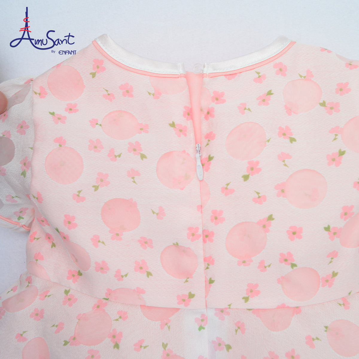 AMUSANT เดรสลายจุดชมพู เด็กหญิง6เดือน-8ปี  EH4N21