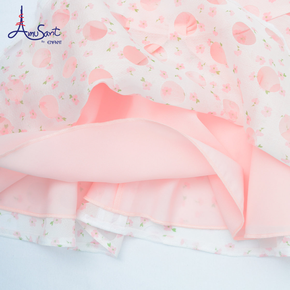 AMUSANT เดรสลายจุดชมพู เด็กหญิง6เดือน-8ปี  EH4N21