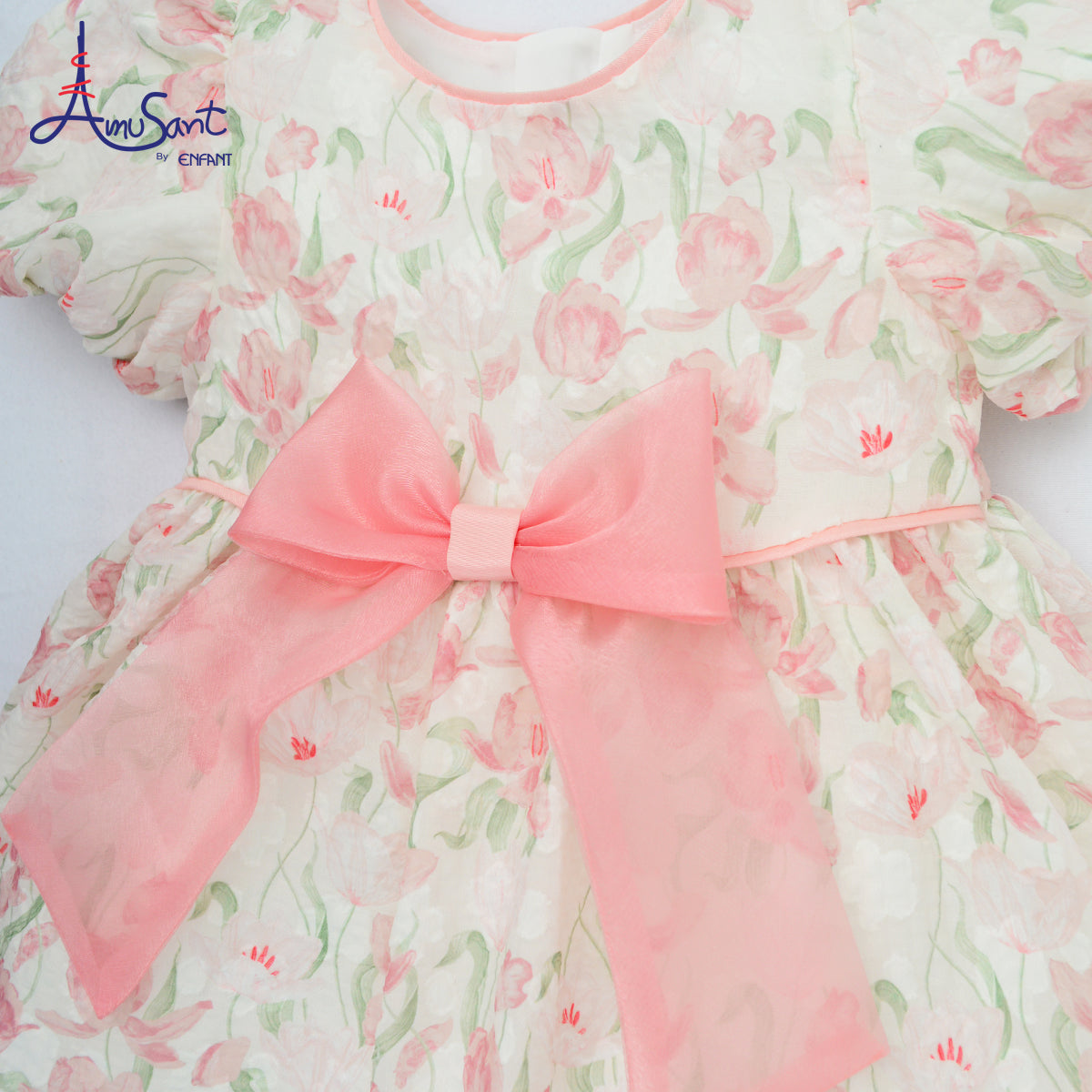 AMUSANT ชุดเดรสชีฟอง ลายดอกไม้ 6เดือน-8ปี  EH4N24