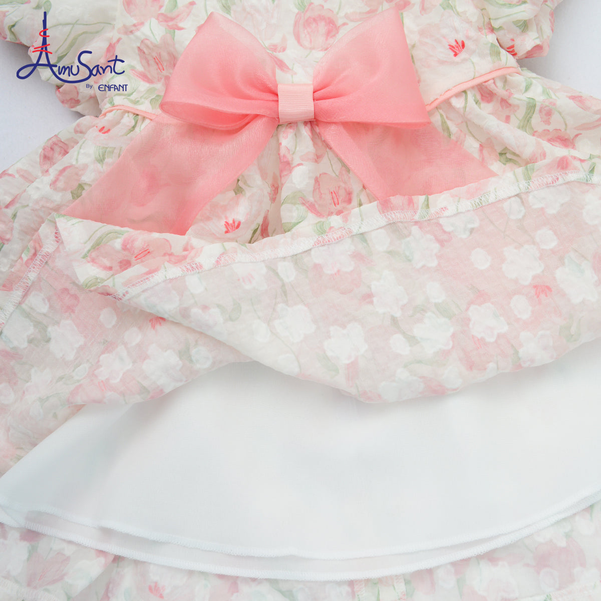 AMUSANT ชุดเดรสชีฟอง ลายดอกไม้ 6เดือน-8ปี  EH4N24