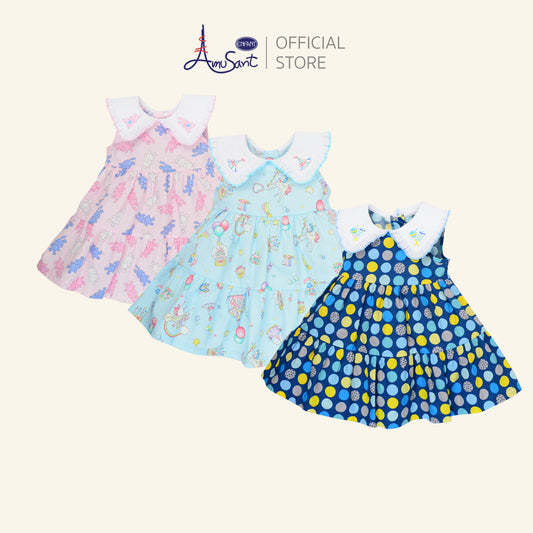 AMUSANT เดรสน่ารัก พิมพ์ลาย 3สี 6เดือน-8ปี EH4N71