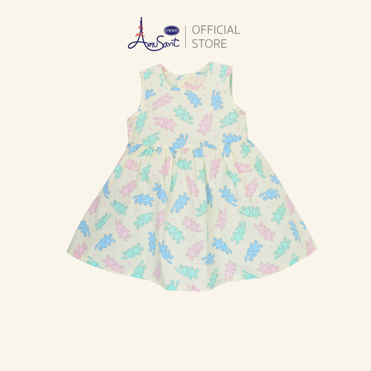 AMUSANT เดรส 4สี ลายสัตว์น้อย  6เดือน-8ปี EH4N72