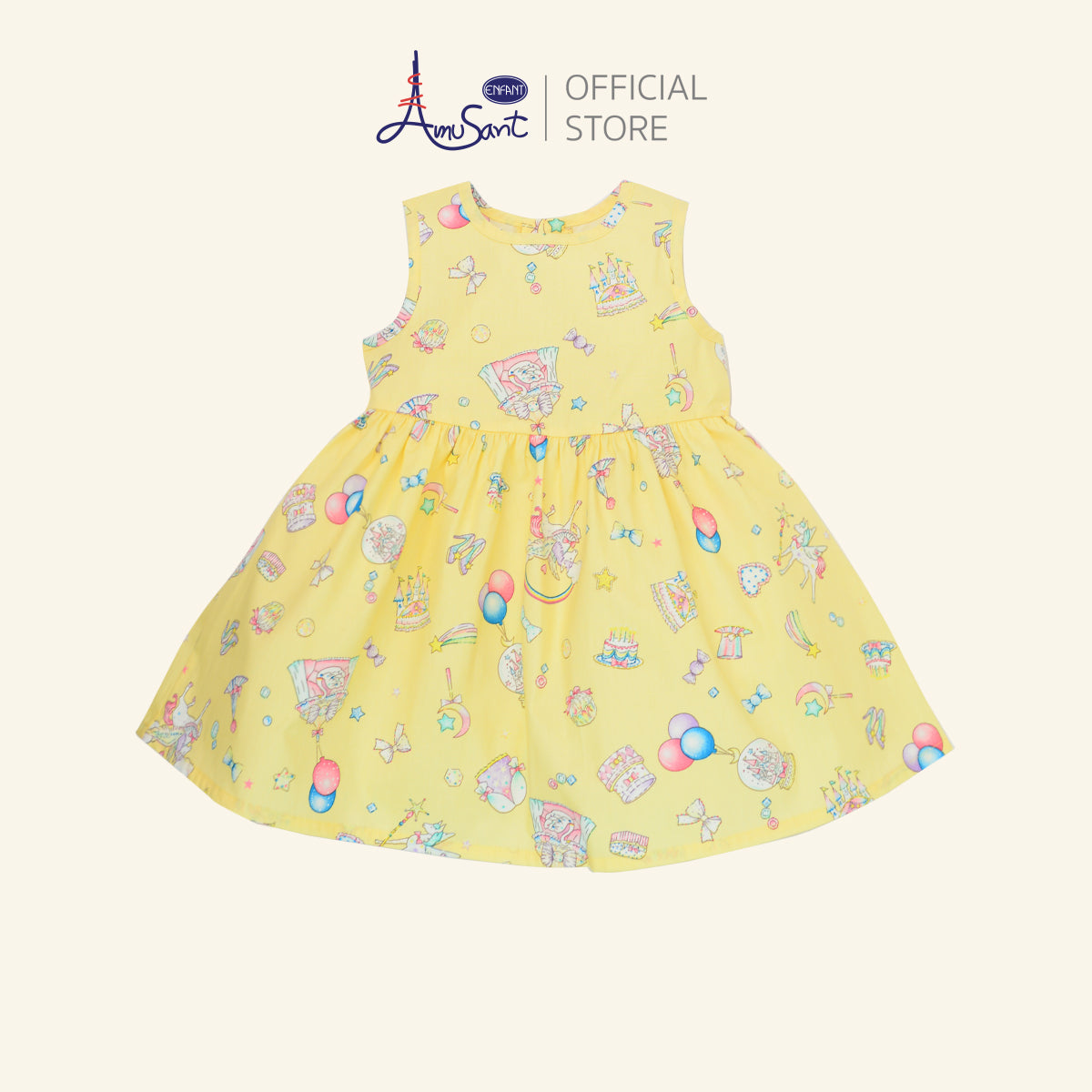 AMUSANT เดรส 4สี ลายสัตว์น้อย  6เดือน-8ปี EH4N72