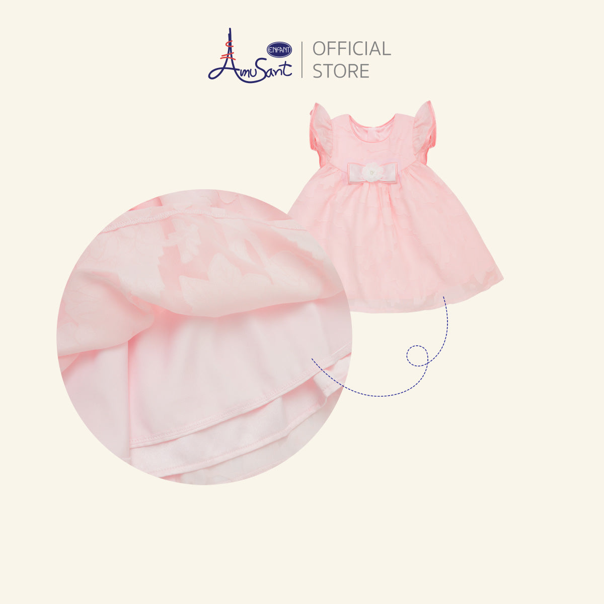 Amusant by Enfant ชุดเดรสเด็กหญิง ลายกุหลาบ 6 เดือน - 8 ปี EH4S10