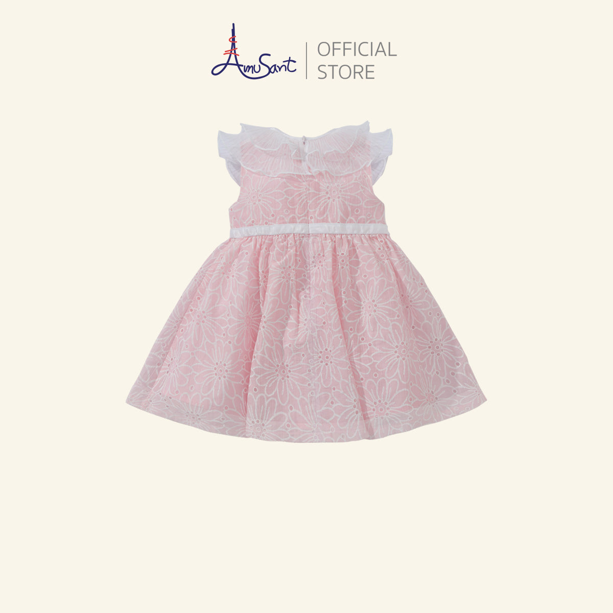Amusant by Enfant ชุดเดรสเด็กหญิง ลายดอกไม้ฉลุ 1 - 10 ปี EH4S13