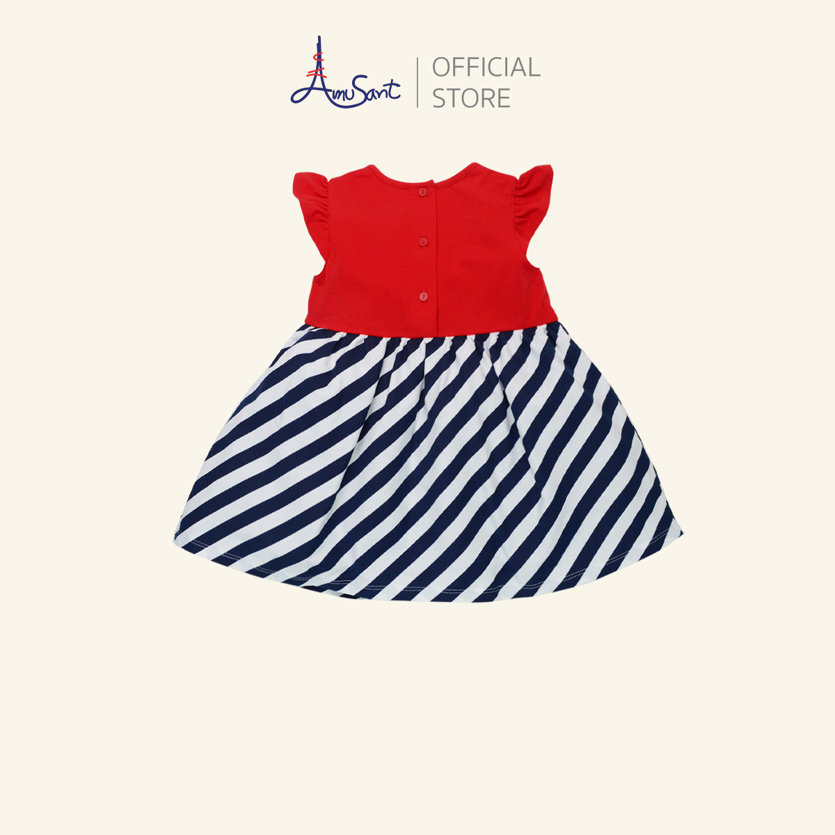 Amusant ชุดกระโปรงเด็กหญิง ผ้ายืด Cotton Spandex สำหรับ 1 - 8 ขวบ EH4S22
