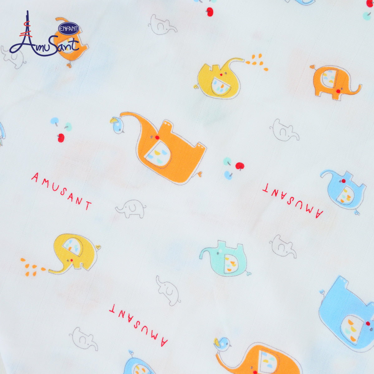 AMUSANT ผ้าอ้อมสาลู 1 กล่อง 2 ลาย Cotton bamboo ขนาด 30*30 นิ้ว EH7H50