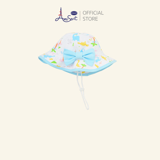 AMUSANT หมวกเด็กอ่อน Cotton Spandex ลายไดโนเสาร์ (สำหรับเด็ก 1M–2Y) EH7K91
