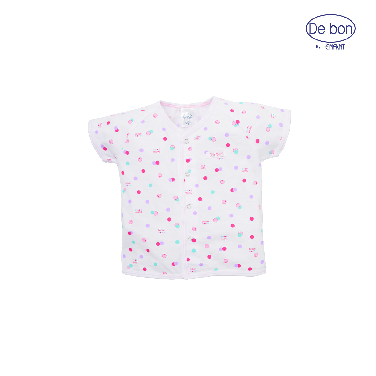 De bon ชุดเสื้อกระดุม+เสื้อป้ายกับกางเกง สำหรับแรกเกิด-2ขวบ รวม4ลายน่ารักๆ