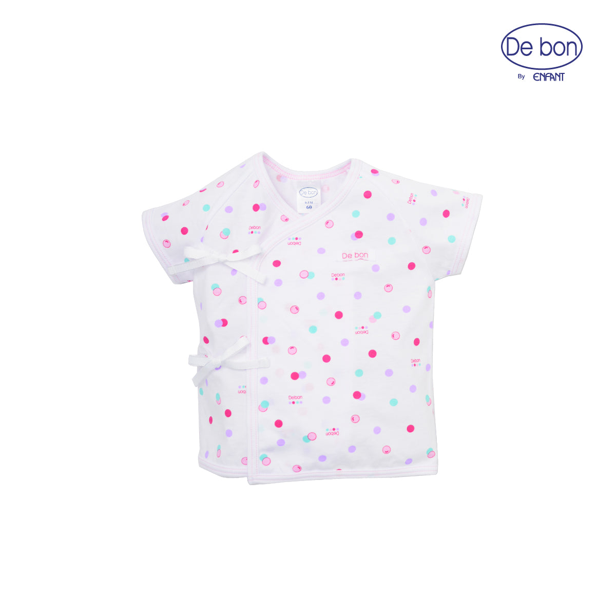 De bon ชุดเสื้อกระดุม+เสื้อป้ายกับกางเกง สำหรับแรกเกิด-2ขวบ รวม4ลายน่ารักๆ