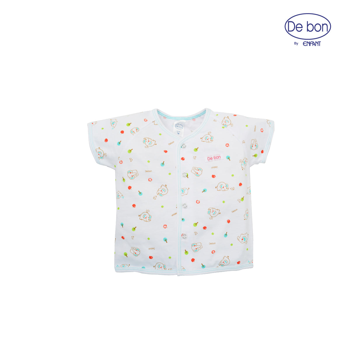 De bon ชุดเสื้อกระดุม+เสื้อป้ายกับกางเกง สำหรับแรกเกิด-2ขวบ รวม4ลายน่ารักๆ