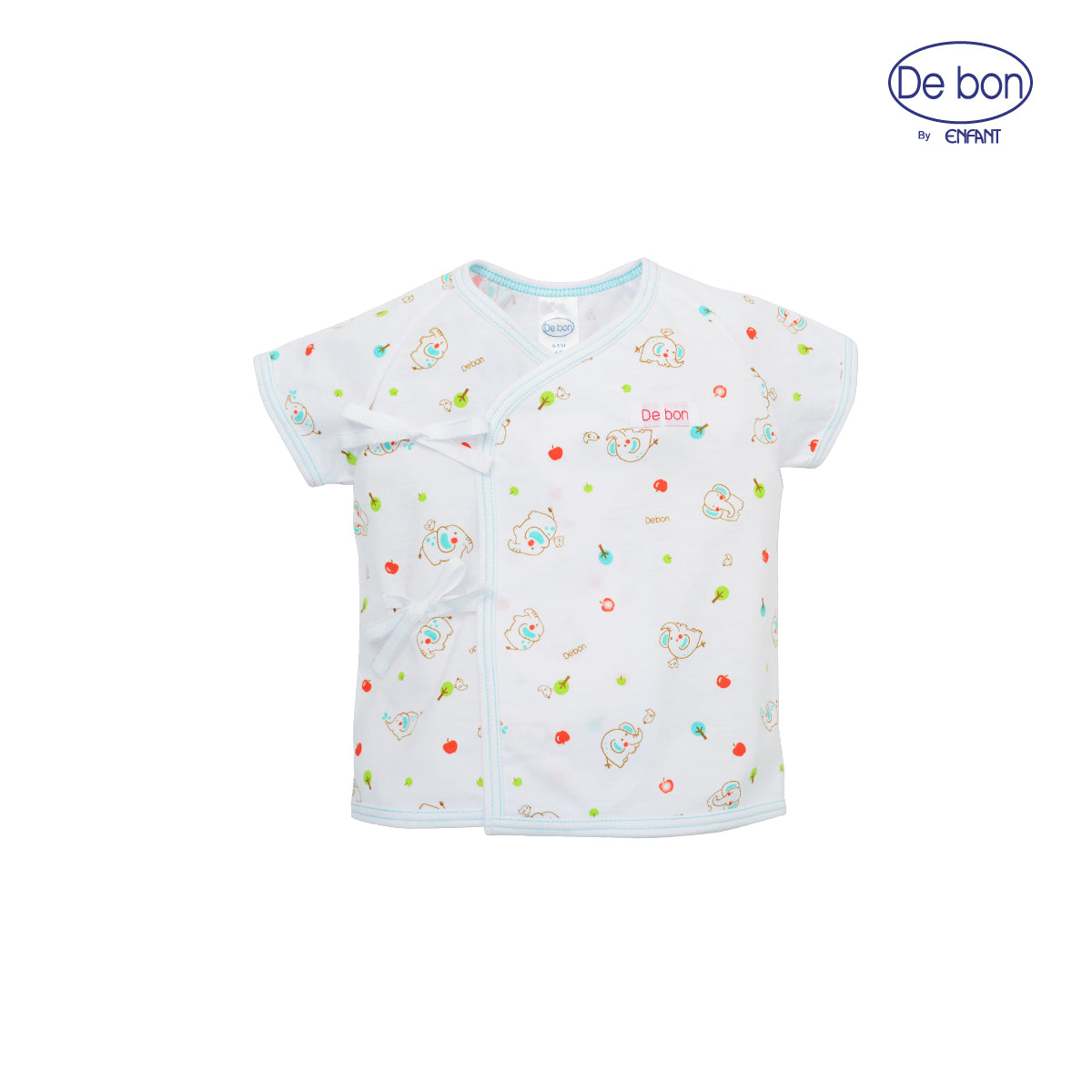 De bon ชุดเสื้อกระดุม+เสื้อป้ายกับกางเกง สำหรับแรกเกิด-2ขวบ รวม4ลายน่ารักๆ