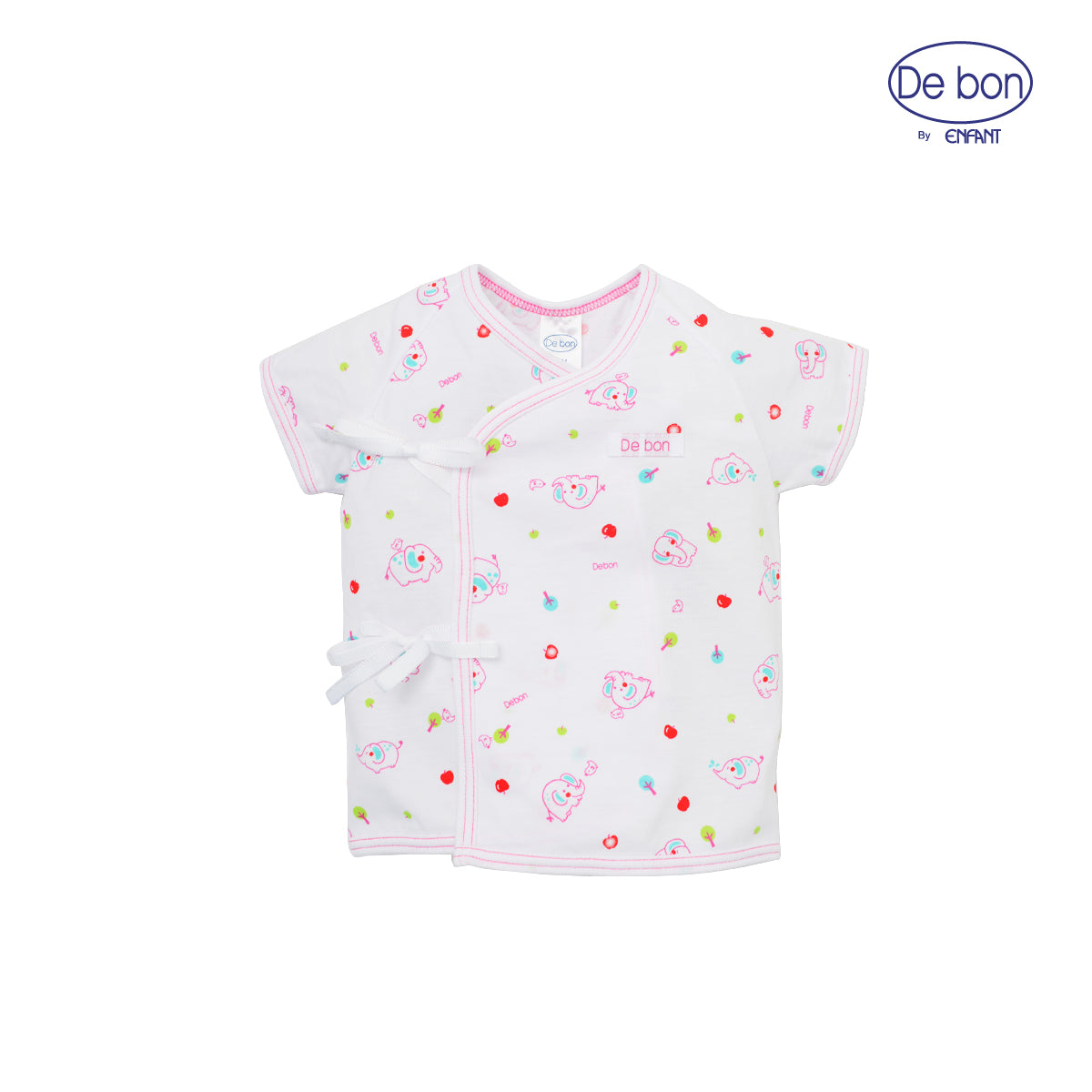 De bon ชุดเสื้อกระดุม+เสื้อป้ายกับกางเกง สำหรับแรกเกิด-2ขวบ รวม4ลายน่ารักๆ