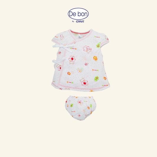 DE BON ชุดเสื้อ-กางเกงในเด็กเล็ก แรกเกิด-6เดือน สีชมพู  รุ่นEI1AW2