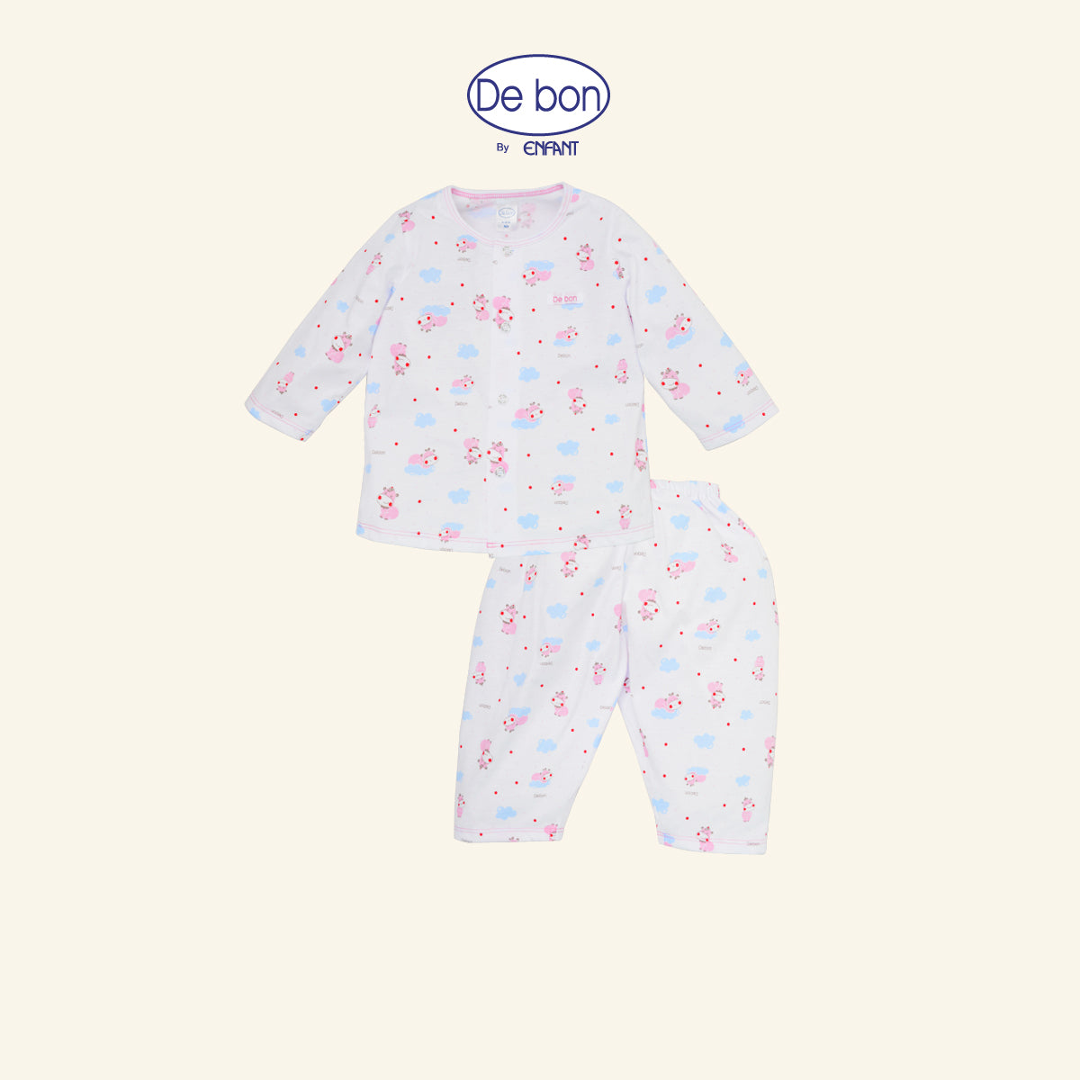 DE BON BY ENFANT ชุดนอนเด็กเล็ก สำหรับ 6 เดือน - 4 ขวบ EI1AY9