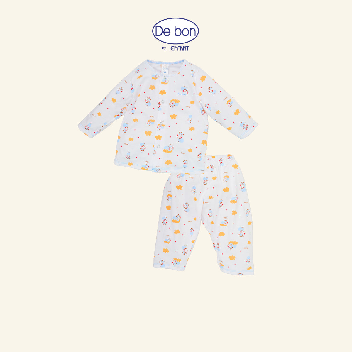 DE BON BY ENFANT ชุดนอนเด็กเล็ก สำหรับ 6 เดือน - 4 ขวบ EI1AY9